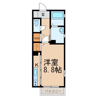 間取図 南海加太線/八幡前駅 徒歩3分 2階 築14年