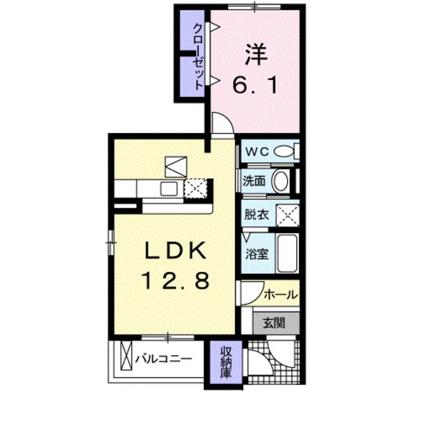 間取図 和歌山線/紀伊山田駅 徒歩13分 1階 築18年