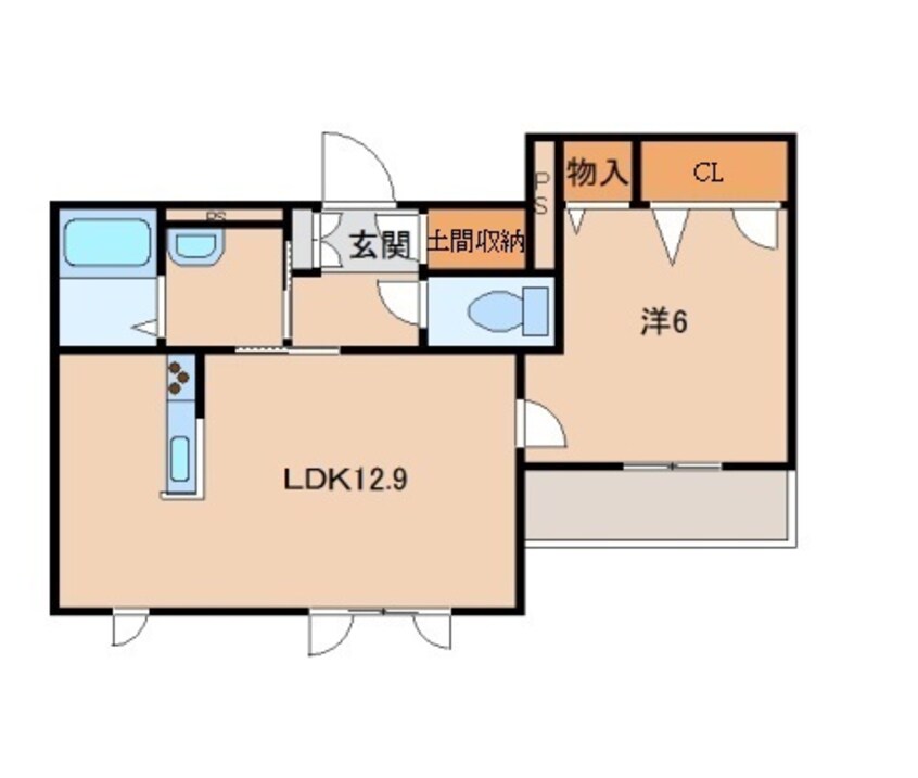 間取図 きのくに線・紀勢本線/宮前駅 徒歩15分 2階 築3年