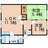 和歌山線/妙寺駅 徒歩5分 1階 築29年 2LDKの間取り