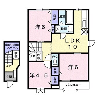 間取図 和歌山電鉄貴志川線/神前駅 徒歩7分 2階 築20年