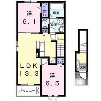 間取図 和歌山線/高野口駅 徒歩12分 2階 1年未満