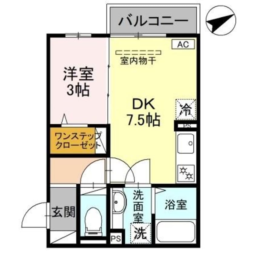 間取図 きのくに線・紀勢本線/紀三井寺駅 徒歩1分 2階 築15年