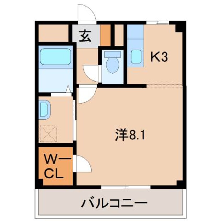 間取図 阪和線・羽衣線/和歌山駅 徒歩15分 2階 築10年