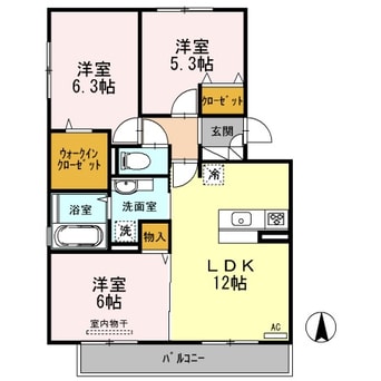 間取図 阪和線・羽衣線/和歌山駅 バス11分南中島下車:停歩6分 2階 築13年
