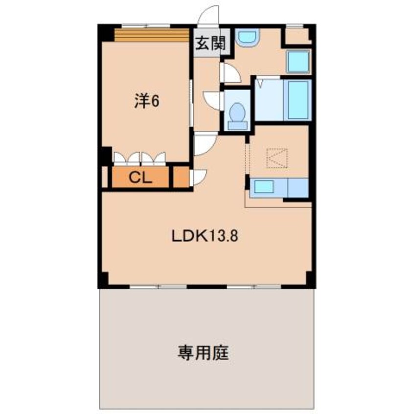 間取図 阪和線・羽衣線/紀伊駅 徒歩28分 1階 築16年