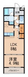 阪和線・羽衣線/紀伊中ノ島駅 徒歩13分 2階 築13年 1LDKの間取り