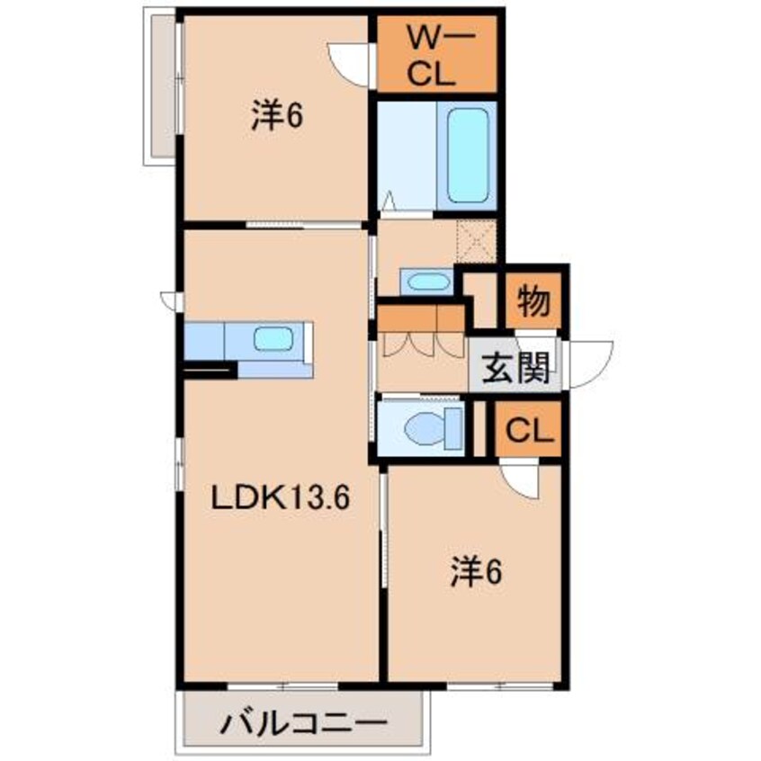 間取図 阪和線・羽衣線/和歌山駅 徒歩11分 3階 築9年