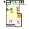 南海加太線/紀ノ川駅 徒歩15分 2階 築浅 2LDKの間取り