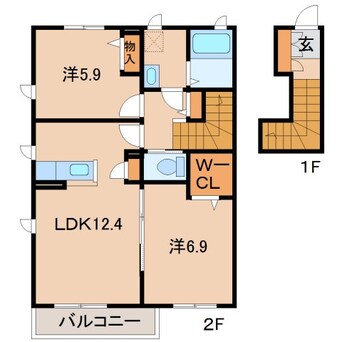 間取図 南海本線/和歌山市駅 バス7分日赤医療センター前下車:停歩5分 2階 築9年