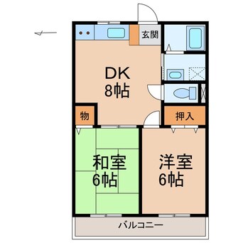 間取図 和歌山電鉄貴志川線/神前駅 徒歩10分 1階 築30年