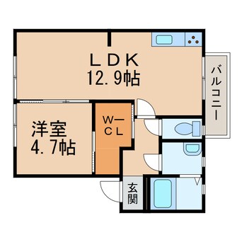 間取図 南海加太線/二里ケ浜駅 徒歩4分 2階 築28年