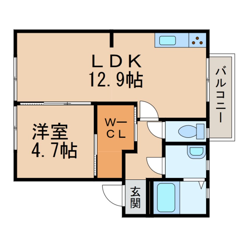 間取図 南海加太線/二里ケ浜駅 徒歩4分 2階 築28年