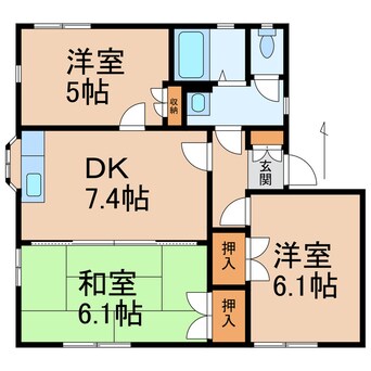 間取図 和歌山線/岩出駅 徒歩24分 1階 築33年