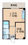 吉村マンション 1LDKの間取り