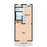 グランメール城北 1DKの間取り
