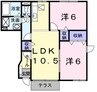 和歌山電鉄貴志川線/貴志駅 徒歩14分 1階 築21年 2LDKの間取り