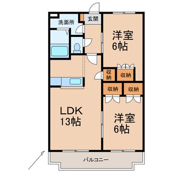 間取図 南海加太線/中松江駅 徒歩5分 3階 築20年