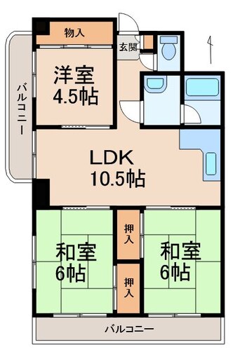 間取図 中之島グランドマンション