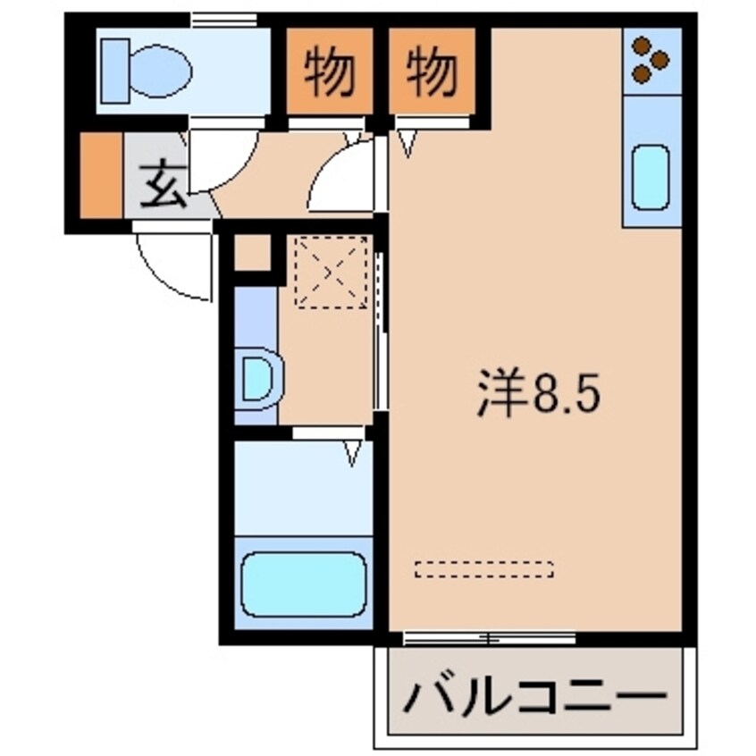 間取図 きのくに線・紀勢本線/宮前駅 徒歩25分 2階 築7年