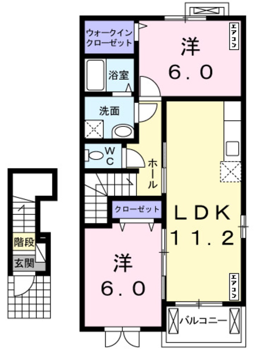 間取図 和歌山線/岩出駅 バス20分桜台下車:停歩2分 2階 築12年