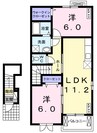 和歌山線/岩出駅 バス:20分:停歩2分 2階 築12年 2LDKの間取り