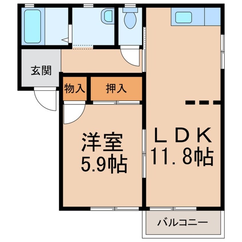 間取図 阪和線・羽衣線/紀伊駅 バス12分西安上下車:停歩2分 2階 築26年