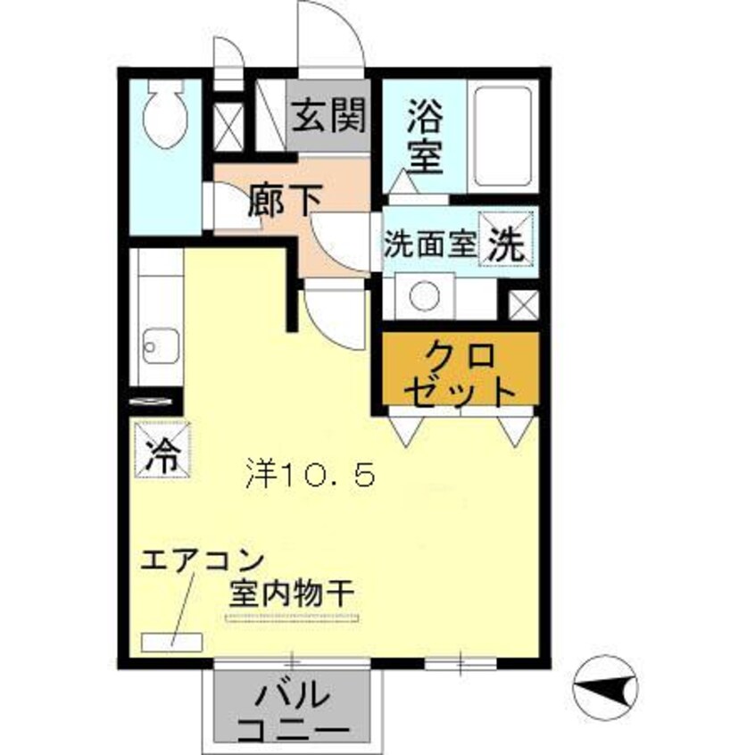 間取図 阪和線・羽衣線/紀伊駅 バス10分山村下車:停歩8分 2階 築16年