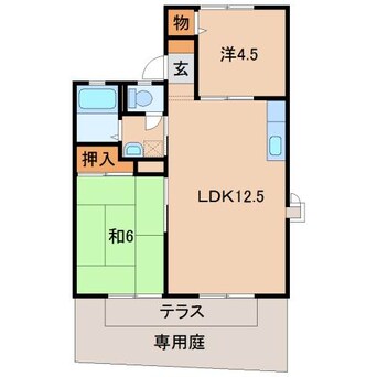 間取図 和歌山電鉄貴志川線/日前宮駅 徒歩8分 1階 築30年