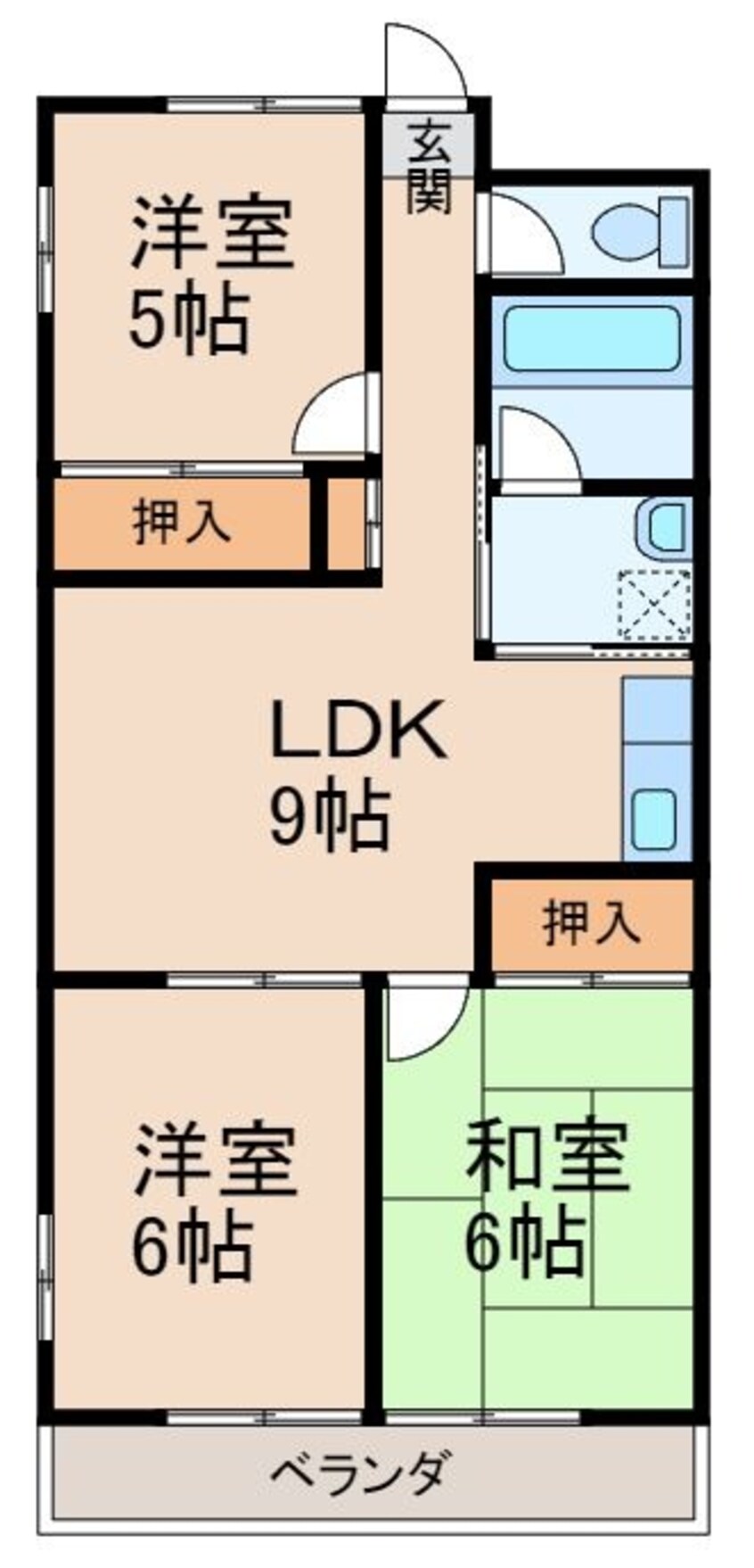 間取図 ハイツ太田（岡公園BL)