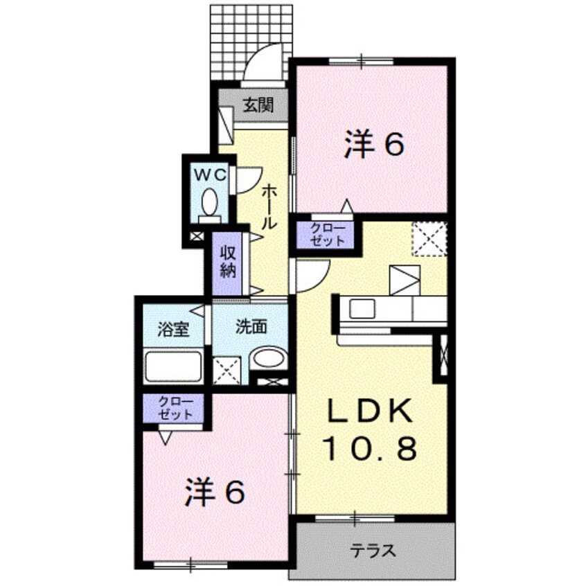 間取図 きのくに線・紀勢本線/宮前駅 徒歩16分 1階 築12年