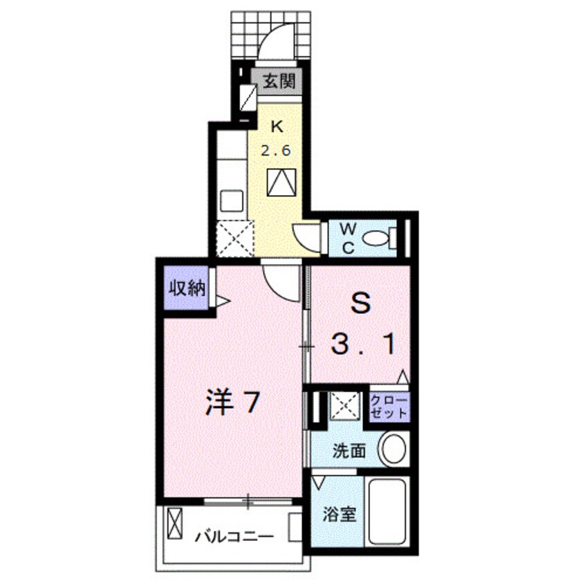 間取図 南海本線/和歌山市駅 徒歩26分 1階 築7年