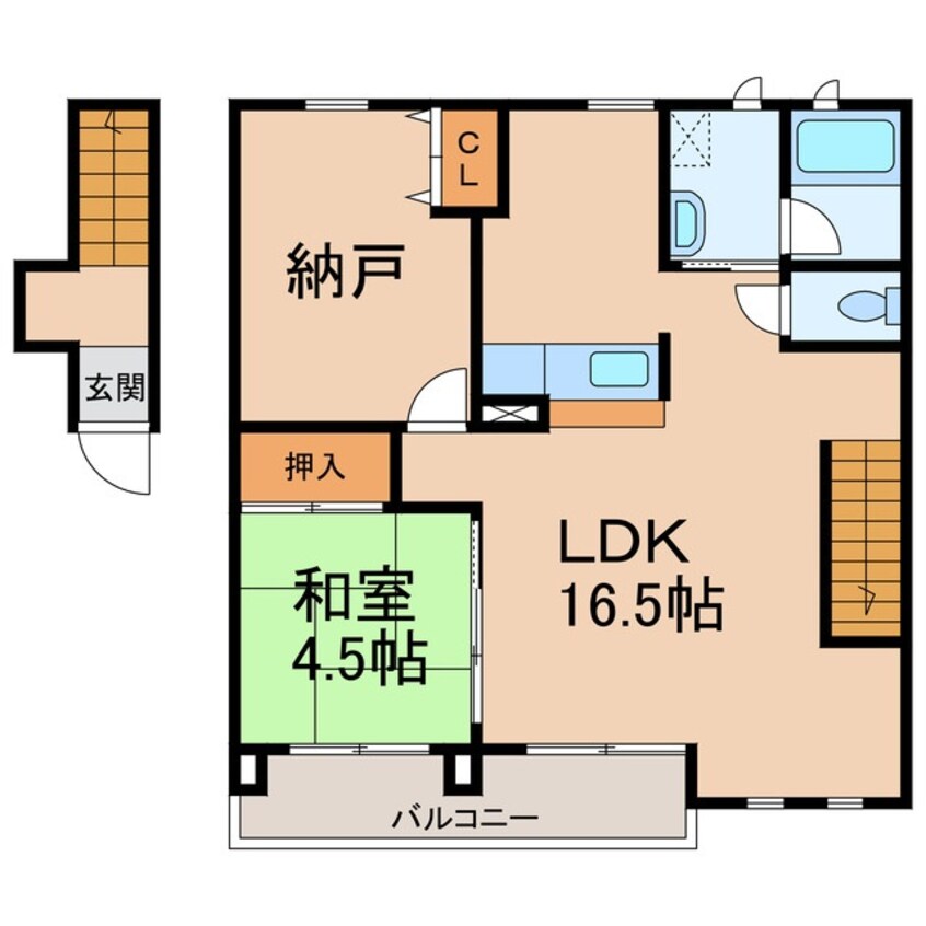 間取図 和歌山線/岩出駅 徒歩32分 2階 築20年