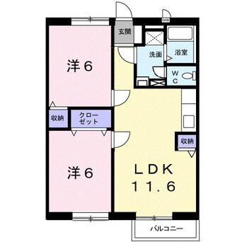 間取図 和歌山線/下兵庫駅 徒歩15分 2階 築26年