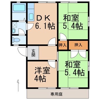 間取図 南海加太線/東松江駅 徒歩15分 1階 築28年