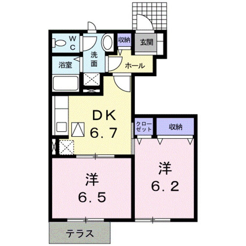 間取図 和歌山線/紀伊山田駅 徒歩13分 1階 築21年