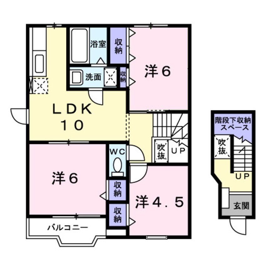 間取図 和歌山電鉄貴志川線/日前宮駅 徒歩18分 2階 築27年