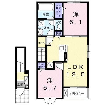 間取図 きのくに線・紀勢本線/紀和駅 徒歩7分 2階 築2年