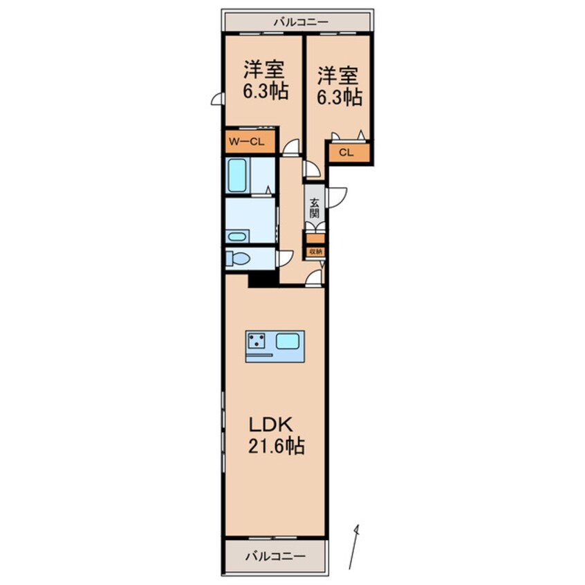 間取図 阪和線・羽衣線/和歌山駅 徒歩10分 4階 建築中