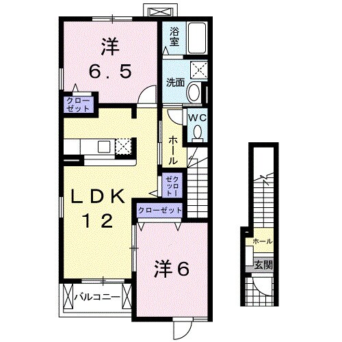 間取り図 和歌山線/下井阪駅 徒歩17分 2階 築18年