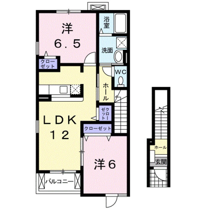 間取図 和歌山線/下井阪駅 徒歩17分 2階 築18年