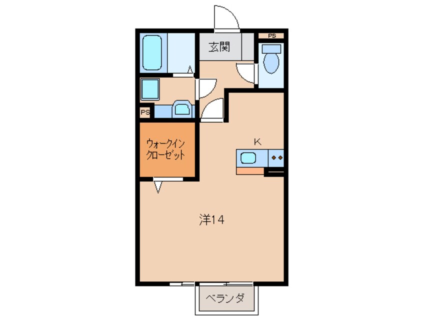 間取図 きのくに線・紀勢本線/紀三井寺駅 徒歩18分 2階 築19年