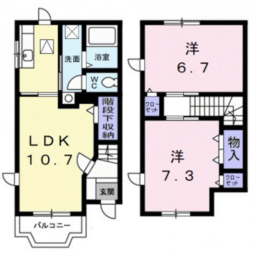 間取図 きのくに線・紀勢本線/海南駅 徒歩13分 1-2階 築19年