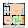 ミナールＯＫＡＤＡ 2LDKの間取り