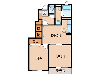 間取図 きのくに線・紀勢本線/藤並駅 徒歩29分 1階 築15年
