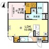 D-grace秋月 1LDKの間取り
