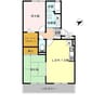 ファースト西浜 2LDKの間取り