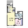 カーサ・アンビシオン 1LDKの間取り