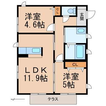 間取図 きのくに線・紀勢本線/下津駅 徒歩12分 1階 築13年