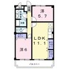 ファシナシオン毛見 2LDKの間取り